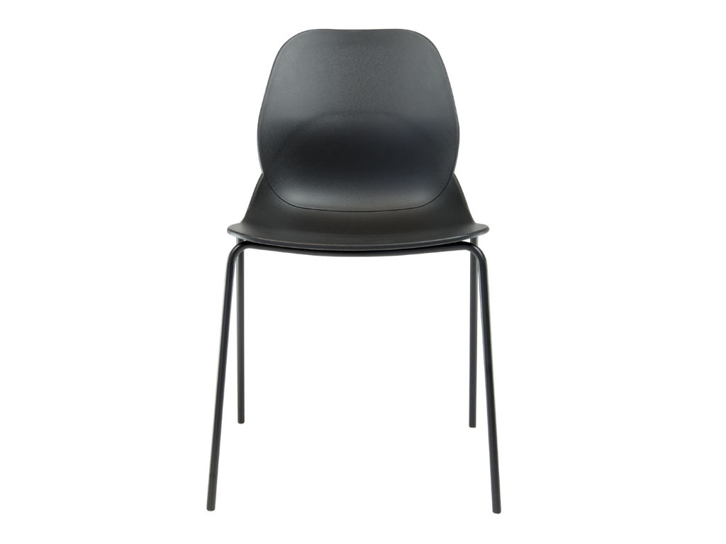 Stabelstol | Ventus | Sort skal og stel