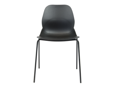 Stabelstol | Ventus | Sort skal og stel