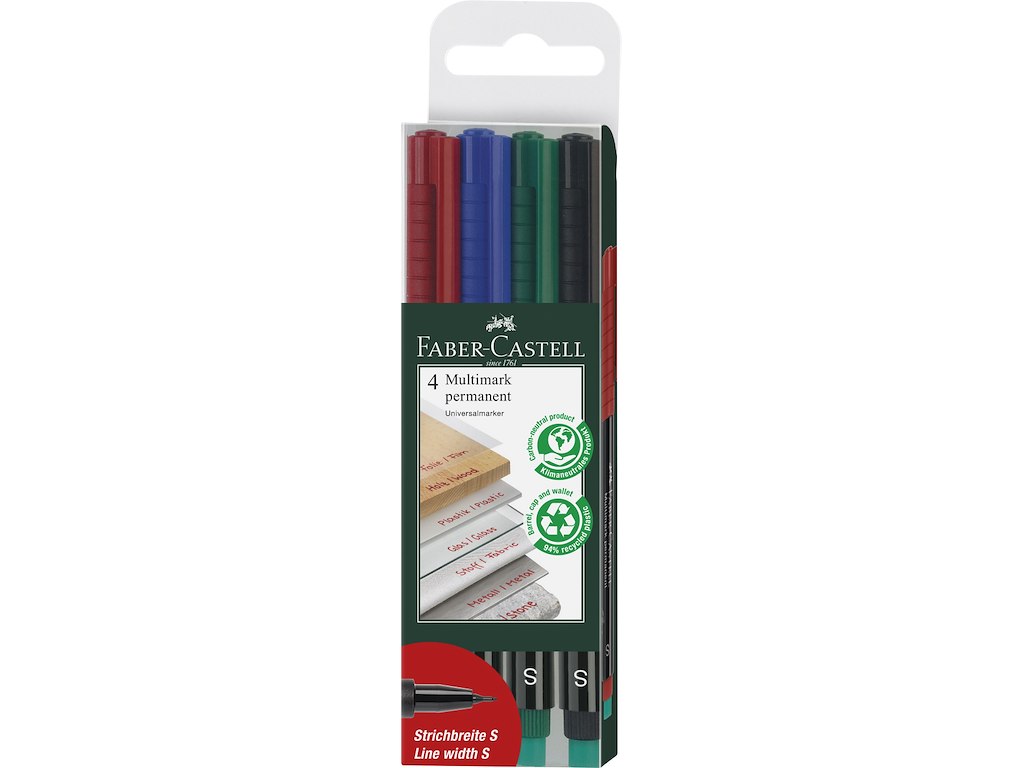 Marker Faber Castell Multi F 4 ass. Farver