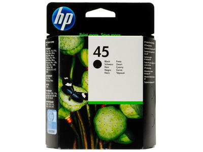 HP 45 blæk 51645AE sort, 830 sider