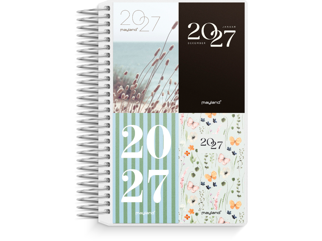 Mini dagkalender m/4 illu. PP-plast 2027