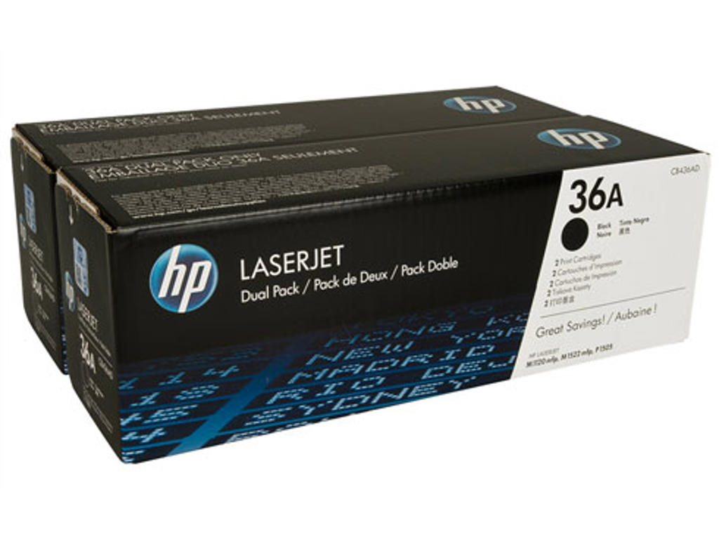 HP 36A toner CB436AD 2x sort, 4000 sider