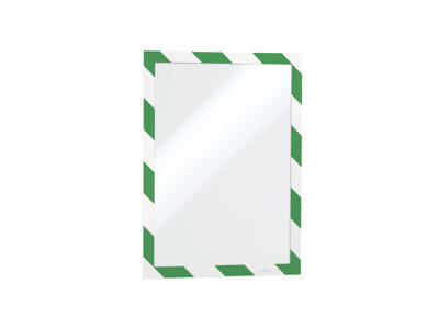 Skilt Duraframe® A4 grøn/hvid Security selvklæbende 2 stk