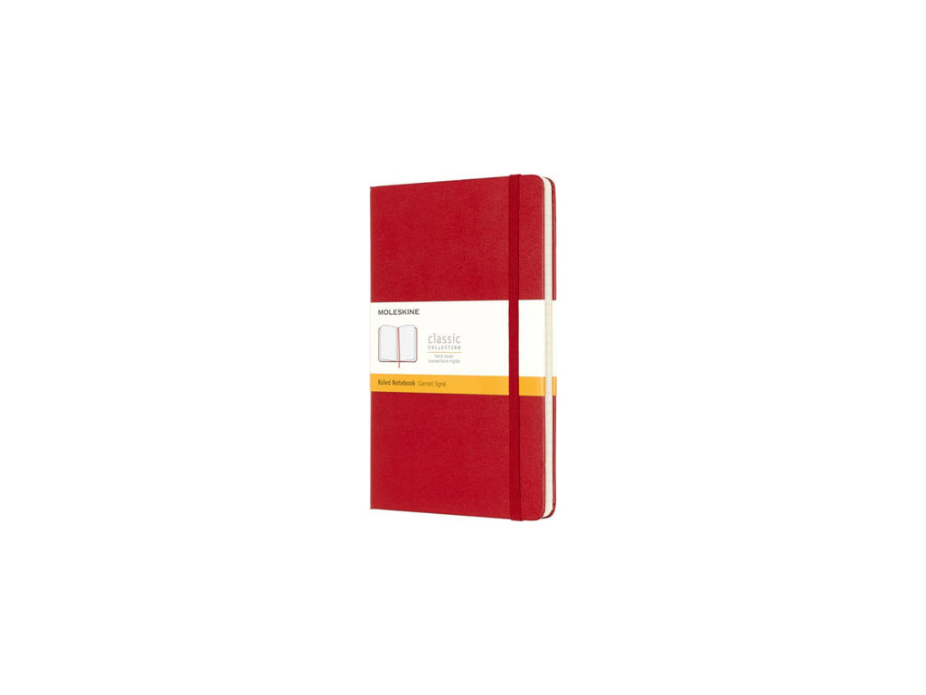 Notesbog Moleskine | Classic Hard | Linjeret | L | Rød