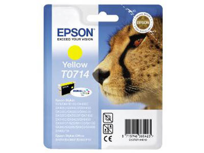 Epson T0714 blæk GUL, 280 sider