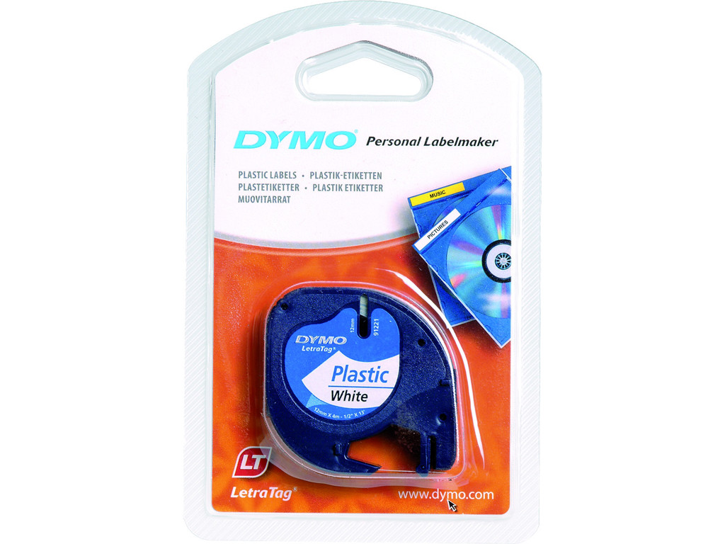 Dymo LetraTag tape 12mm klar plast S0721530 