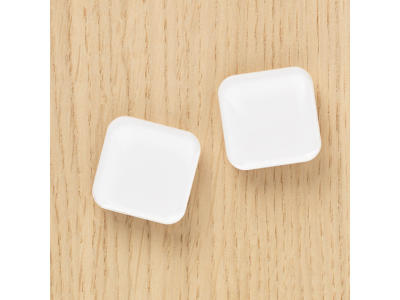 Magneter | Naga | til glastavle | Squircle 2,5x2,5cm | hvid akryl | Super String 2 stk