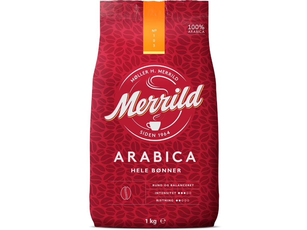Merrild kaffe | Arabica | Hele bønner | 1000 g
