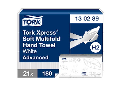 Håndklædeark Tork H2 130289 Advanced 2-lags 21x180 ark