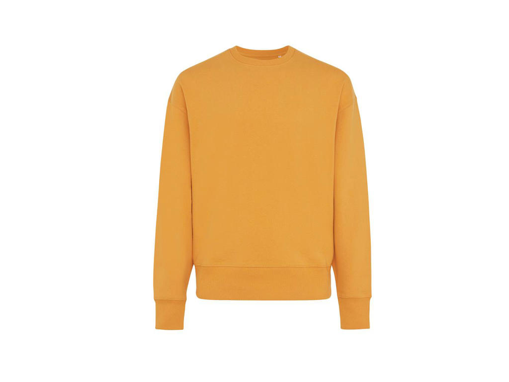 Iqoniq Kruger afslappet Crew neck i genanvendt bomuld, sundial orange