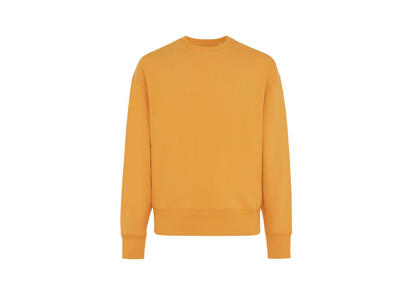 Iqoniq Kruger afslappet Crew neck i genanvendt bomuld, sundial orange