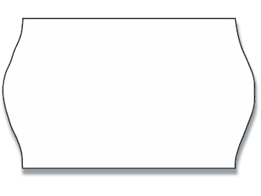 Prisetiket 32x19mm aftagelig hvid 1000 stk