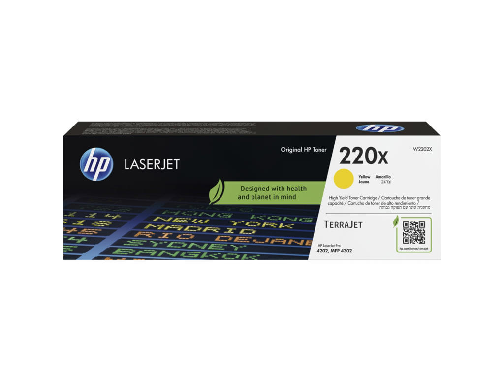 HP 220X toner W2202X gul, 5500 sider