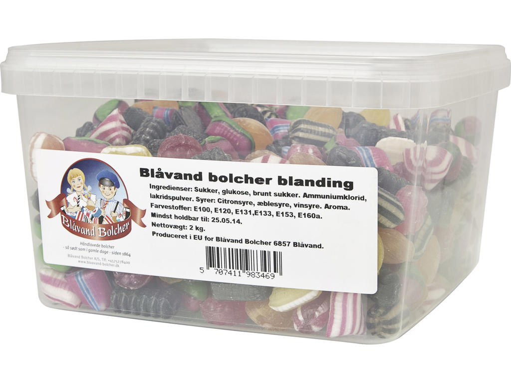 Bolcher Blåvand 2 kg i plastbøtte