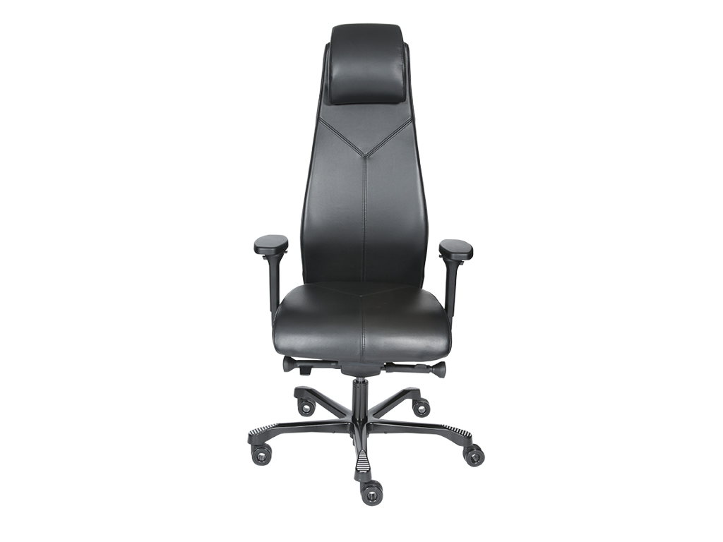 Kontorstol med armlæn | Ventus Office 8 |  Sort læder