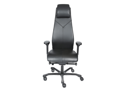 Kontorstol med armlæn | Ventus Office 8 |  Sort læder