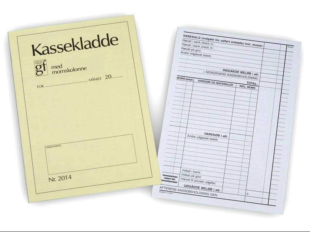 Kassekladde GF2014 140x205mm 32 blade