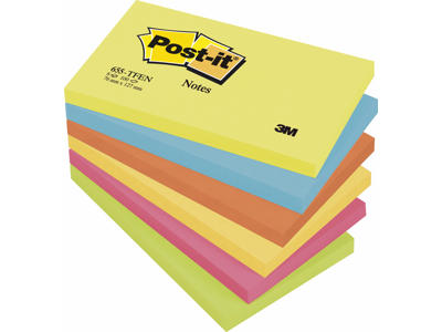 Post-it 76x127mm neon 6 blokke (655)