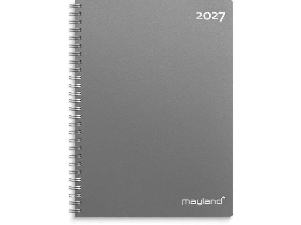 A5 Ugekalender Højformat Mørkegrå Pp-plast 2027