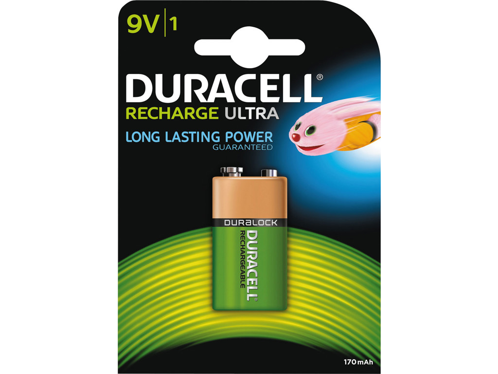 Batteri Duracell genopladelig 9V