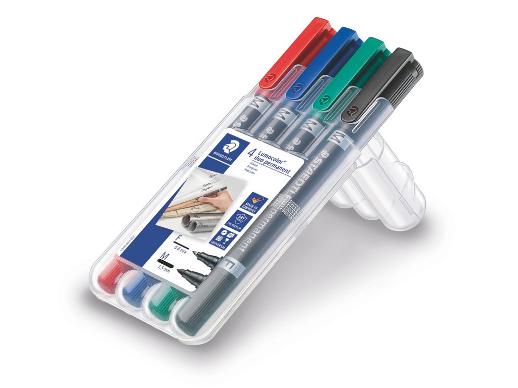 Marker Lumocolor 348 Duo F/M 4 ass.