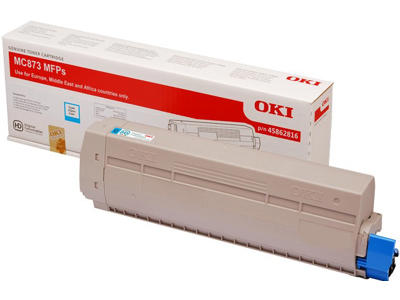 OKI toner MC873 cyan 10K, 10000 sider
