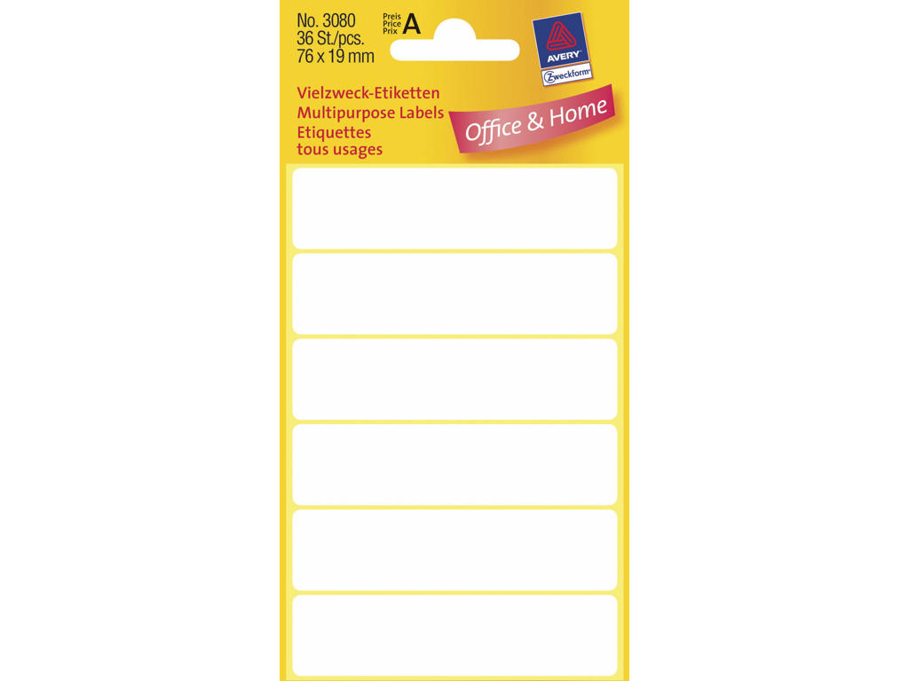Etiket Avery 76x19mm 3080