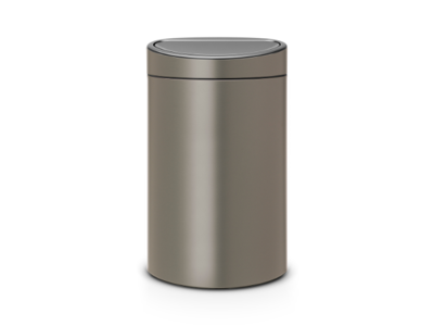 Brabantia affaldsspand med låg | Touch Bin | 10 + 23 liter | Platinum 