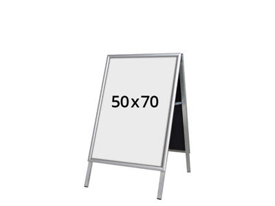 Gadeskilt 50x70 cm 25 mm alu ramme