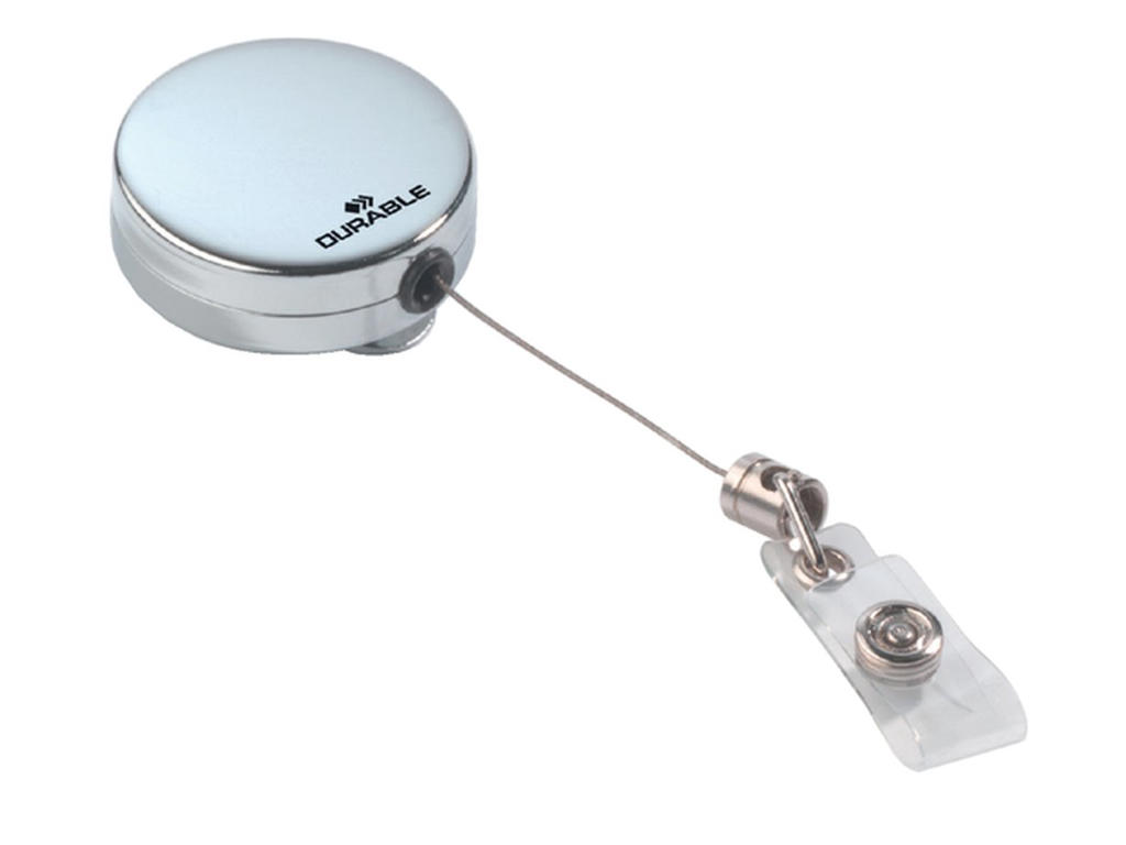 Kortholder yoyo Durable m/klemme og forstærket knaprem 10 stk