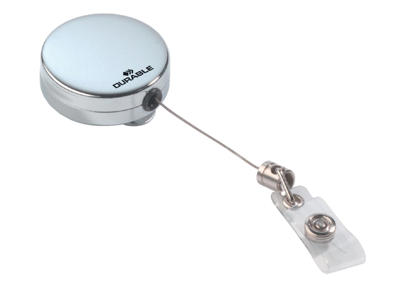 Kortholder yoyo Durable m/klemme og forstærket knaprem 10 stk