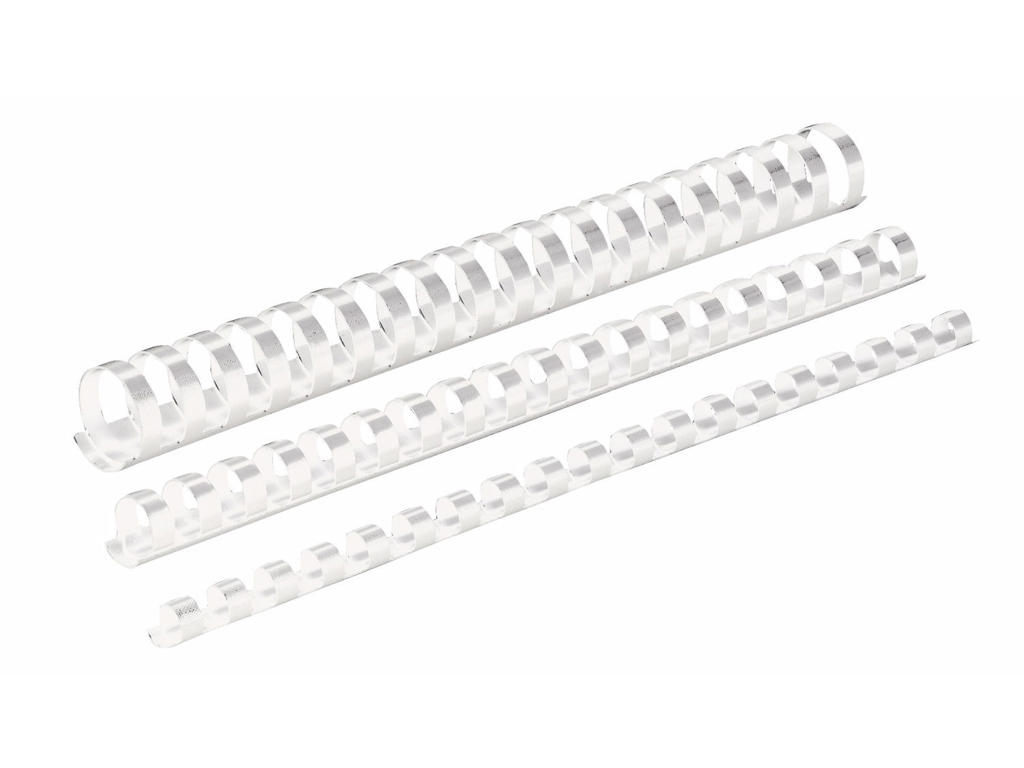 Spiralrygge 38 mm 21 ringe hvid 50 stk A4 