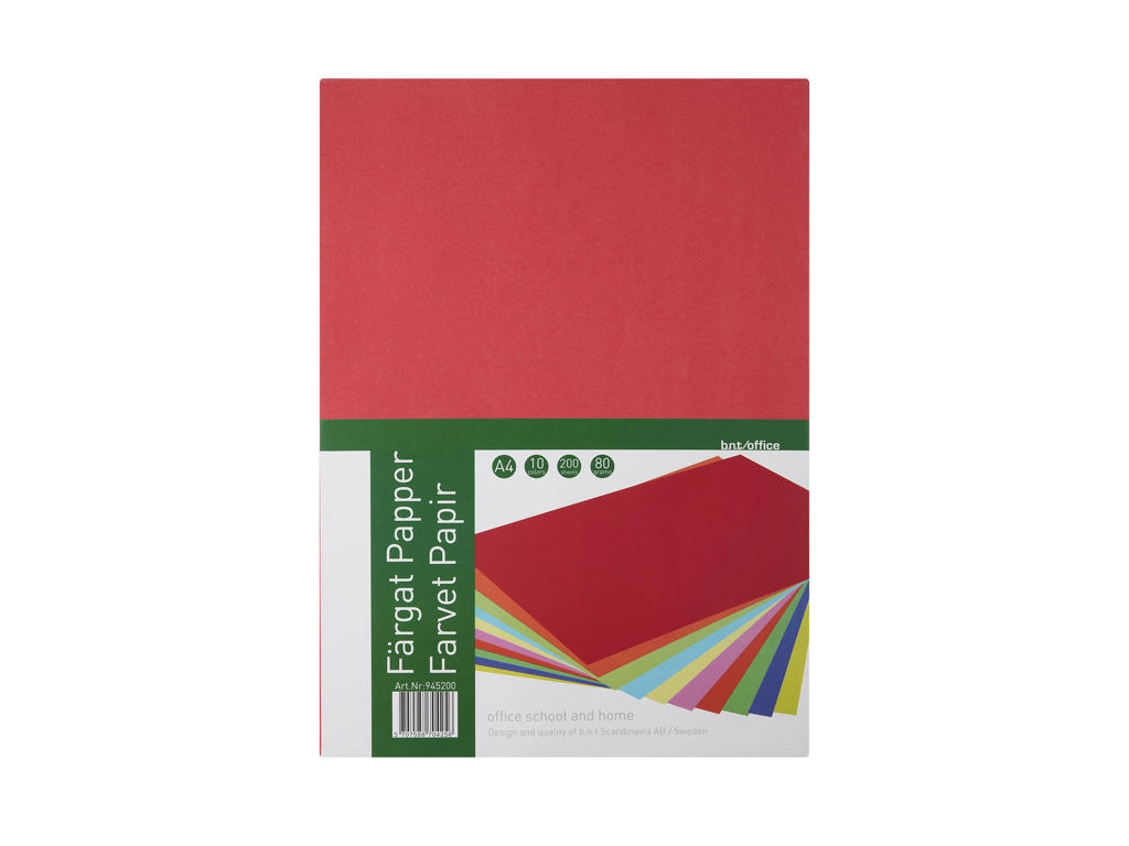 Kopipapir A4 | 80 g | Ass. farver | 10x20 ark