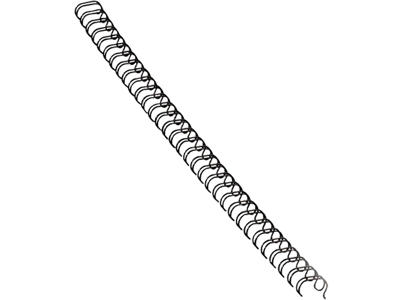 Spiralrygge Wire 8 mm 3:1 34 ringe sort 100 stk A4
