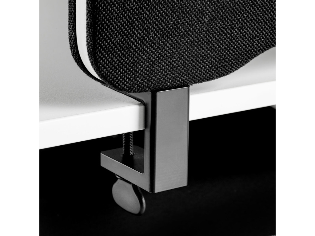 Bordbeslag til skærmvæg topmonteret sort 2 stk