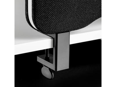 Bordbeslag til skærmvæg topmonteret sort 2 stk