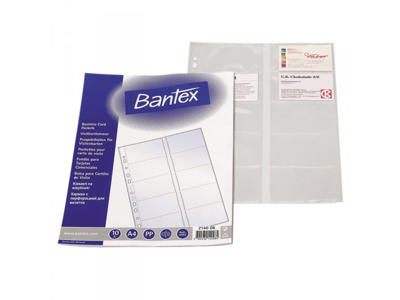 Visitkortlomme A4 2140 til 20 kort, 10 lommer