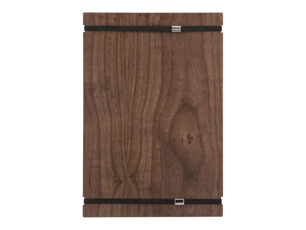 Menukort A4 Securit valnød med gummibånd