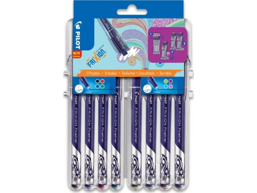 Pilot FriXion fineliner 1,3 8 stk/ass