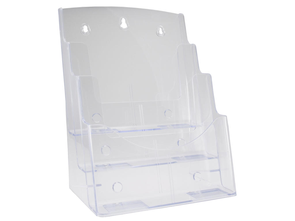 Brochureholder A4 3 rum bord/væg