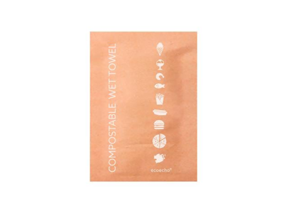 Vådserviet Duni 5x7cm nonwoven komposterbar enkeltpakket 1000 stk