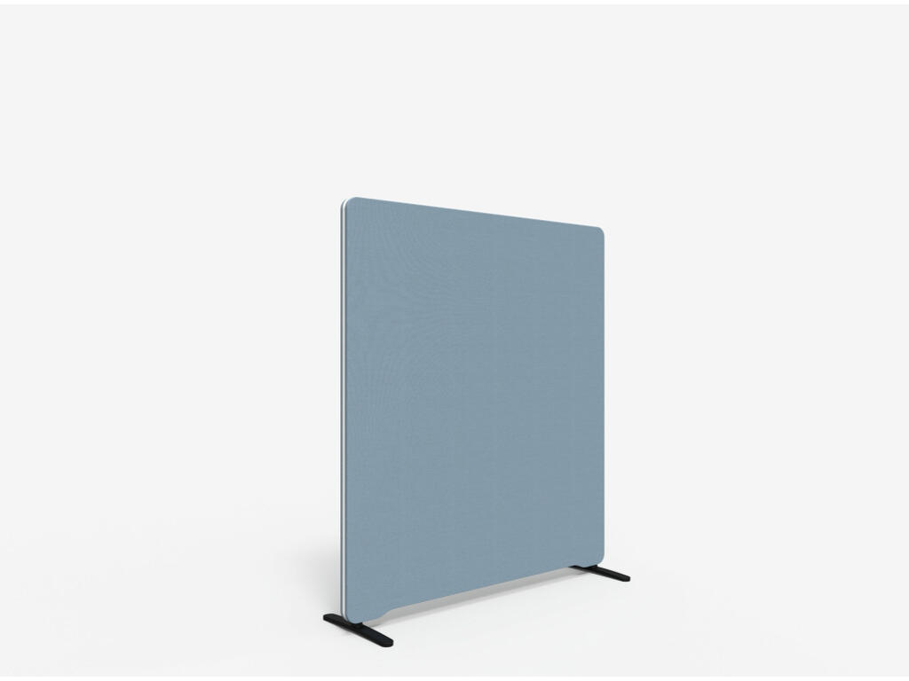 Lintex Gulvskærm Edge 1200 x 1350 mm lys blå Fiji Stof/hvid Kantliste