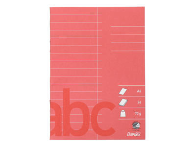 Glosehæfte A6 lin rød