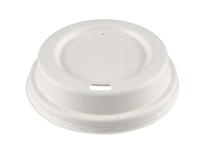 Låg til papkrus 25 cl/8 oz hvid bagasse 1000 stk