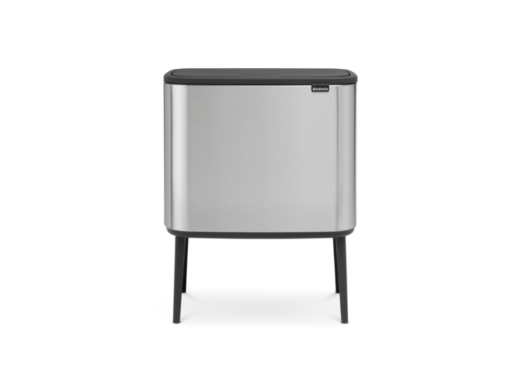 Brabantia Affaldsspand med låg | Bo Touch Bin | 3 x 11 Liter | Mat Stål