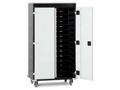 PC opladningsskab med 26 rum sort/lysgrå