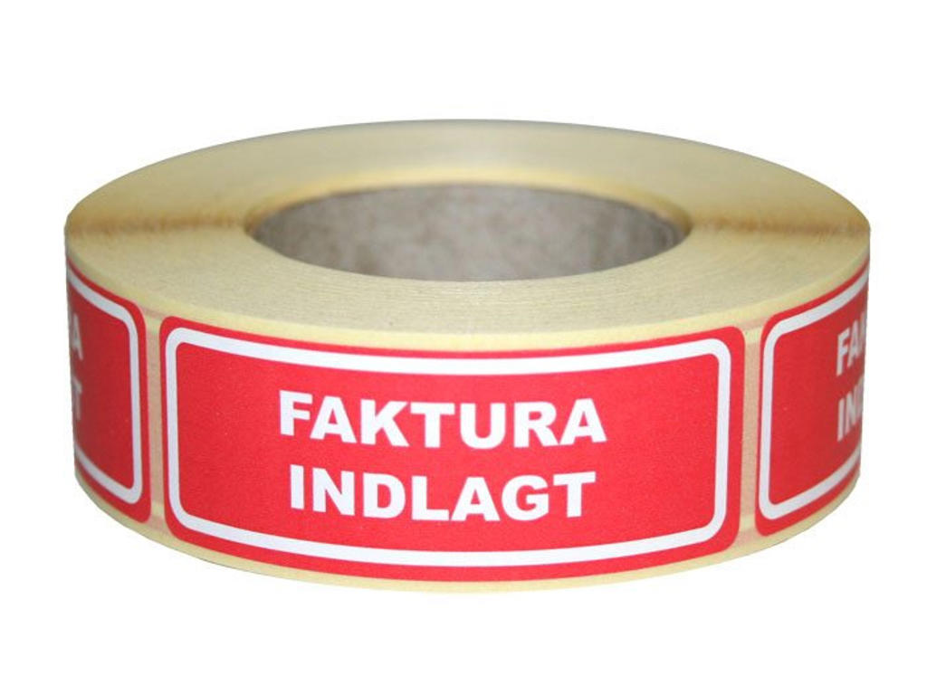 Etiketter FAKTURA INDLAGT 24x66mm 500 stk
