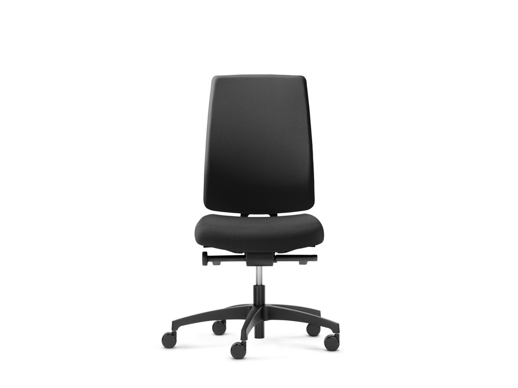XL kontorstol 150 kg | Dauphin Indeed 7046 | Sort
