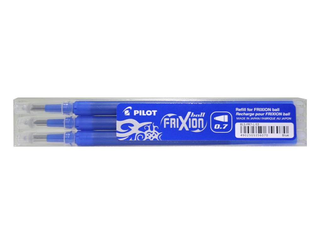 Refill Pilot FriXion blå 0,7 mm 3-stk