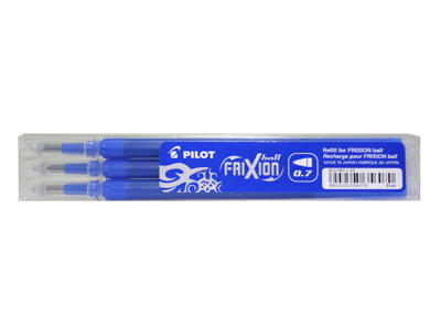 Refill Pilot FriXion blå 0,7 mm 3-stk